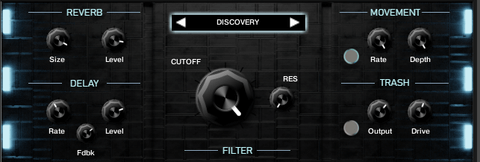 Kontakt instrument with 16 sample banks, built-in FX and an automatable interface for layered melodic textures.