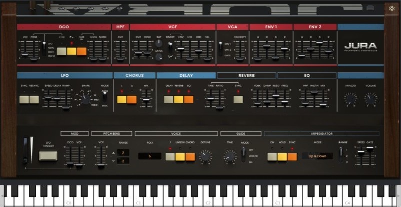 A recreated 1980s synth voice with modern controls, effects, and standalone MPC/FORCE touch support.