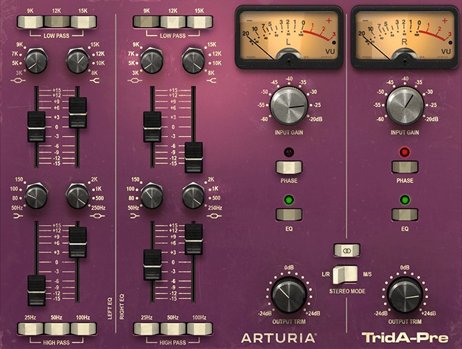 Arturia Pre TridA plugin interface on sale at Plugin Boutique, 40% off until Aug 17