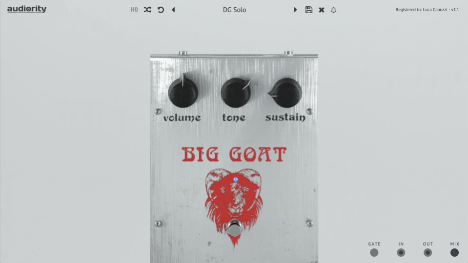 Audiority Big Goat plugin interface on sale at Plugin Boutique, 40% off until Sep 02