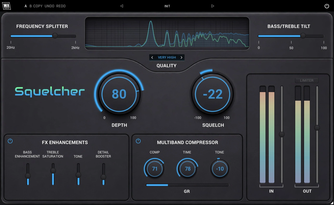 W. A. Production Squelcher plugin interface on sale at Plugin Boutique, 69% off until Aug 31