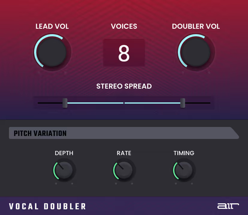 Generate up to eight doubled voices for wider, thicker and more separated vocals without re-recording.