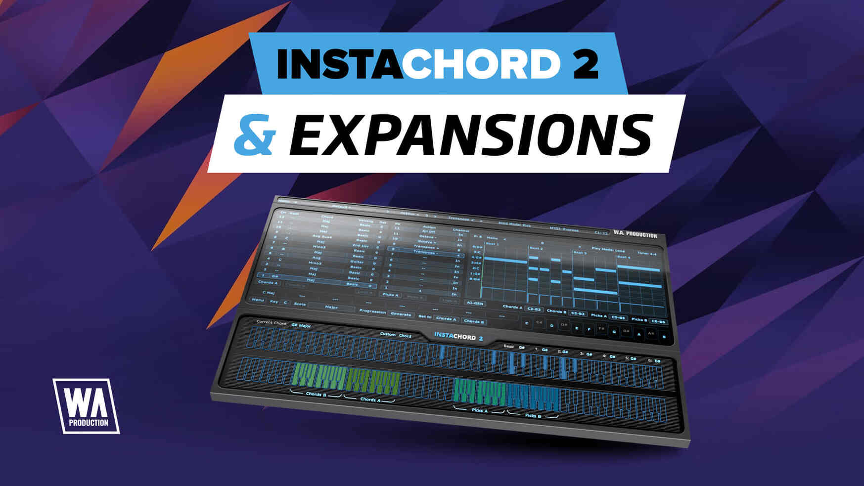 W. A. Production InstaChord 2 + Expansions plugin interface on sale at Plugin Boutique, 73% off until Jul 31