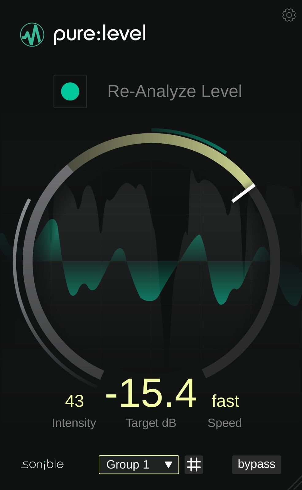 sonible pure:level plugin interface on sale at Plugin Boutique, 35% off until Apr 20