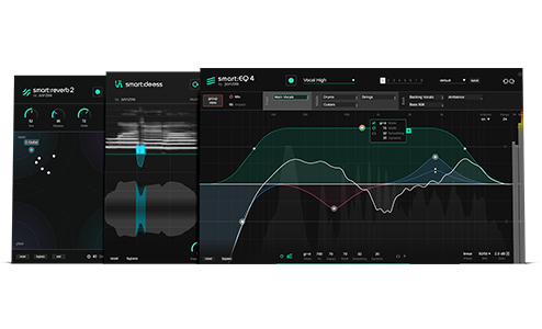 Three AI-assisted tools for tonal balance, phoneme-aware de-essing, and content-aware reverb with multi-track integration.