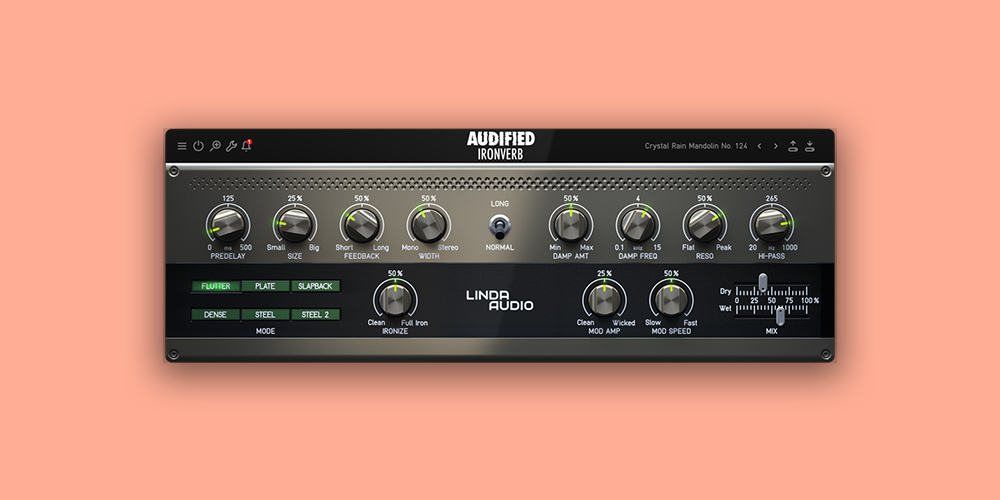 Algorithmic reverb with a metallic 