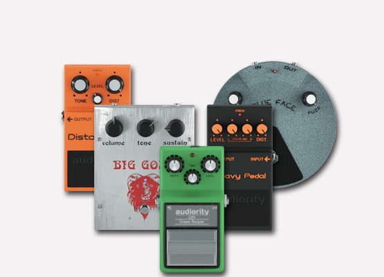 Audiority Pedalboard Distortions Bundle plugin interface on sale at Plugin Boutique, 29% off until Sep 02
