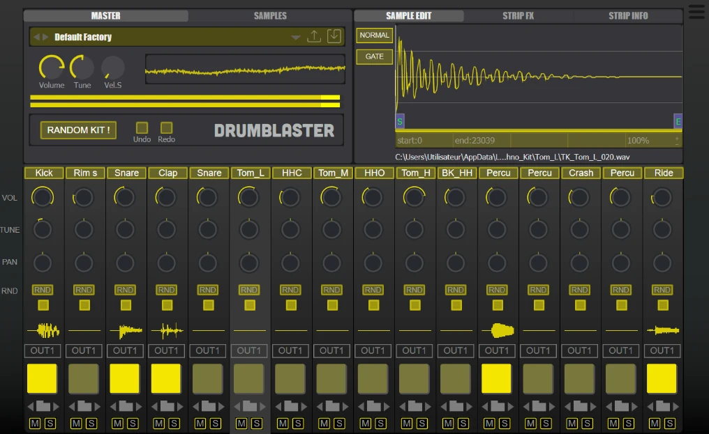 16‑channel sampler with 4,000+ samples, integrated FX, sample editor and instant randomization for rapid kit creation.