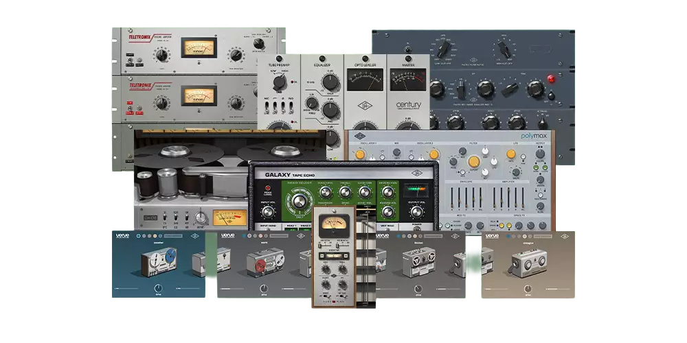 Universal Audio UAD Essentials Edition plugin interface on sale at Plugin Boutique, 67% off until Mar 31