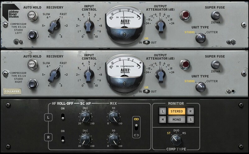 Waves Abbey Road RS124 Compressor plugin interface on sale at Plugin Boutique, 76% off until Jul 20