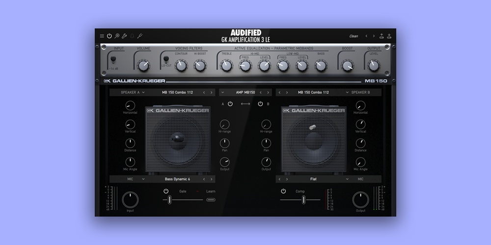 Simple, mid-focused bass amp with Smart Gate, compressor and tuner for reliable tracking and mixing.
