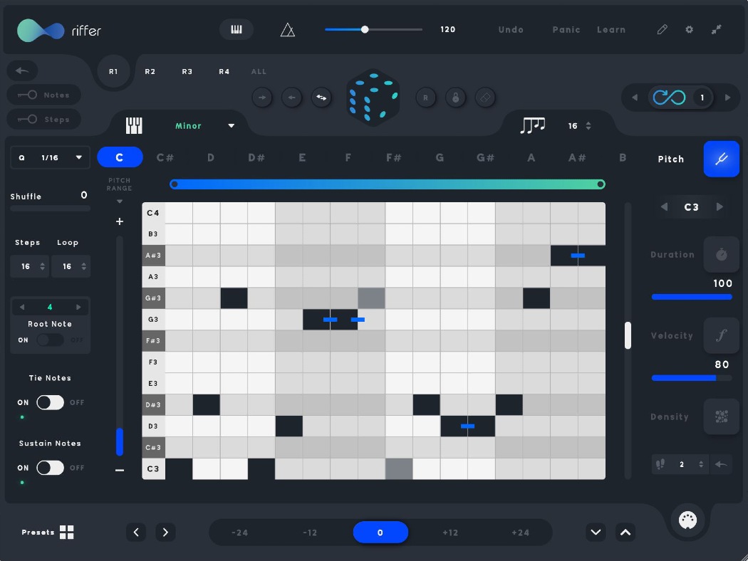Audiomodern Riffer plugin interface on sale at Plugin Boutique, 24% off until Aug 31
