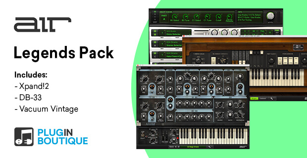 Three classic AIR instruments covering multitimbral synths, tonewheel organ, and tube-modelled analogue synth sounds.