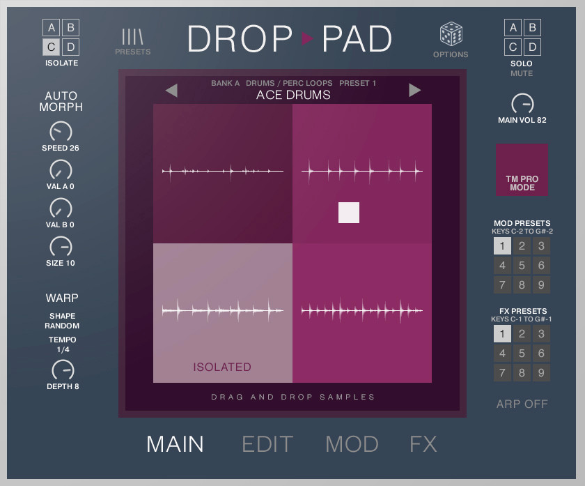 Kontakt Player instrument for importing, morphing and modulating samples with NKS hardware support and onboard effects.