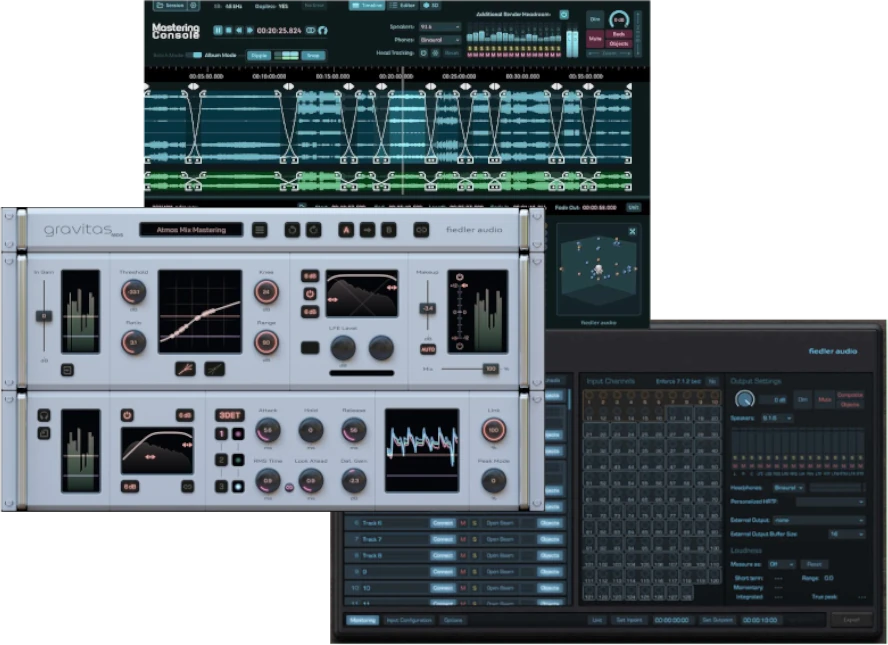 Integrated tools for producing, mixing and mastering Dolby Atmos content with ADM/BWF export and Dolby approval.