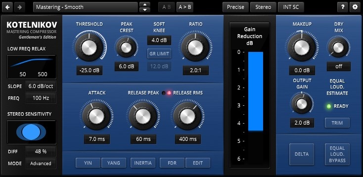Transparent, studio-grade wideband compression with frequency-dependent ratio and advanced sidechain control.