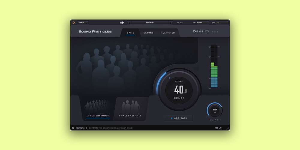 Sound Particles Density plugin interface on sale at Plugin Boutique, 50% off until Jul 23
