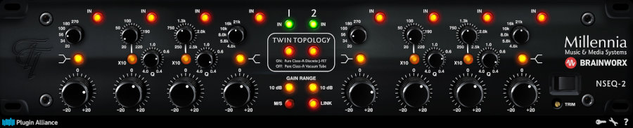Mastering-grade parametric EQ with selectable tube and discrete JFET topologies for either colored or transparent equalization.