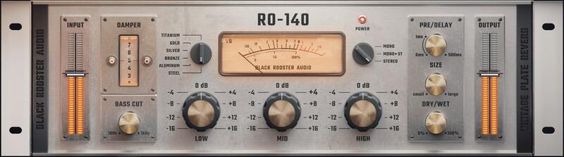 Faithful plate reverb emulations with six adjustable physical plate materials and zero-latency operation.