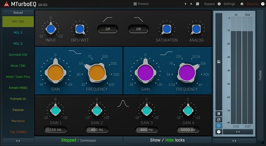 Vintage-inspired EQ combining classic hardware traits into a single, consistent interface for faster tonal shaping.