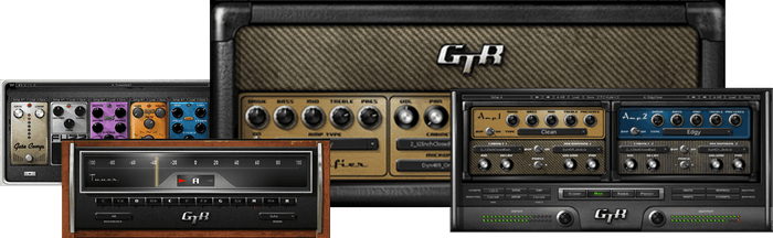 Amp simulator with 30 guitar and 7 bass amps, cab/mic options, 25 pedals, and amp-stacking.