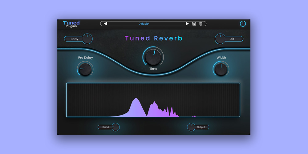 A vocal-oriented reverb with precise time, pre-delay, width, and tonal shaping controls.
