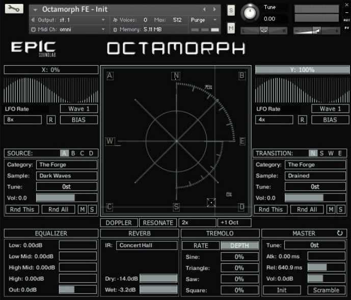 Audiority Octamorph FE plugin interface on sale at Plugin Boutique, 50% off until Jun 15