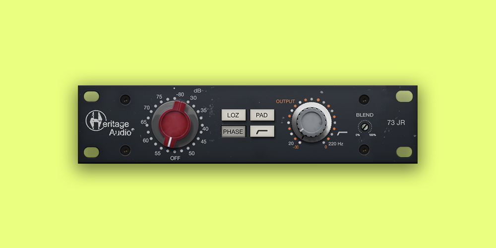 Heritage Audio 73 JR Preamp plugin interface on sale at Plugin Boutique, 24% off until Mar 16