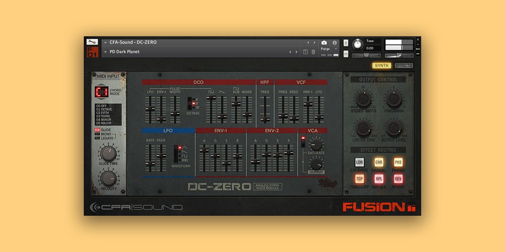 A Kontakt instrument combining wavetables and multisamples to emulate classic DCO tones with an effects-focused workflow.