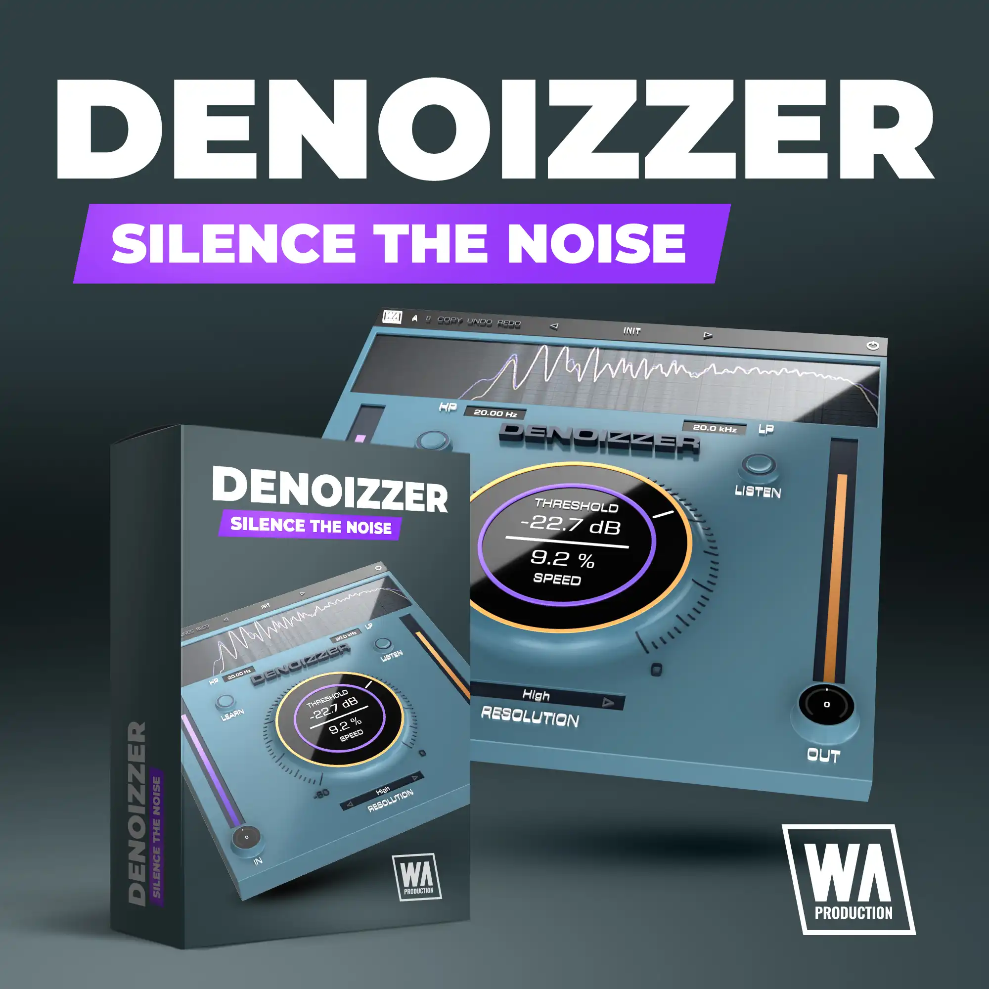 W. A. Production DeNoizzer plugin interface on sale at Plugin Boutique, 66% off until Jun 02