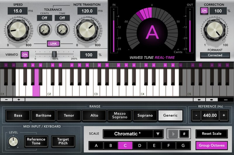 Waves Waves Tune Real-Time plugin interface on sale at Plugin Boutique, 82% off until Apr 19