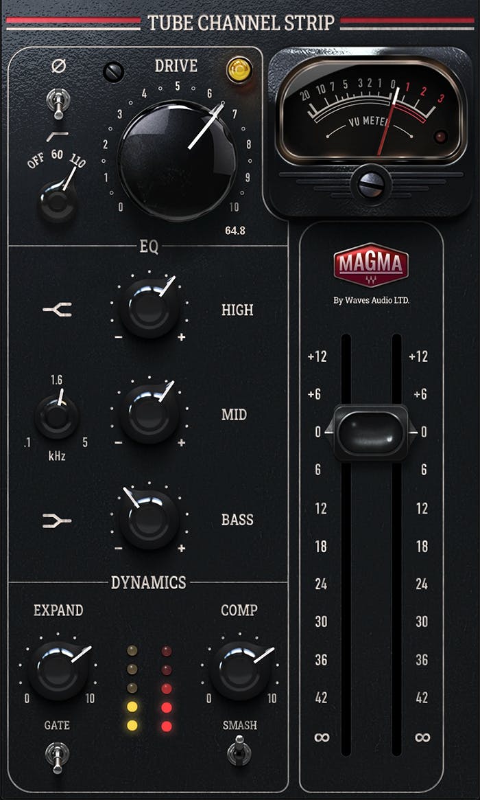 Waves Magma Tube Channel Strip plugin interface on sale at Plugin Boutique, 79% off until Apr 19