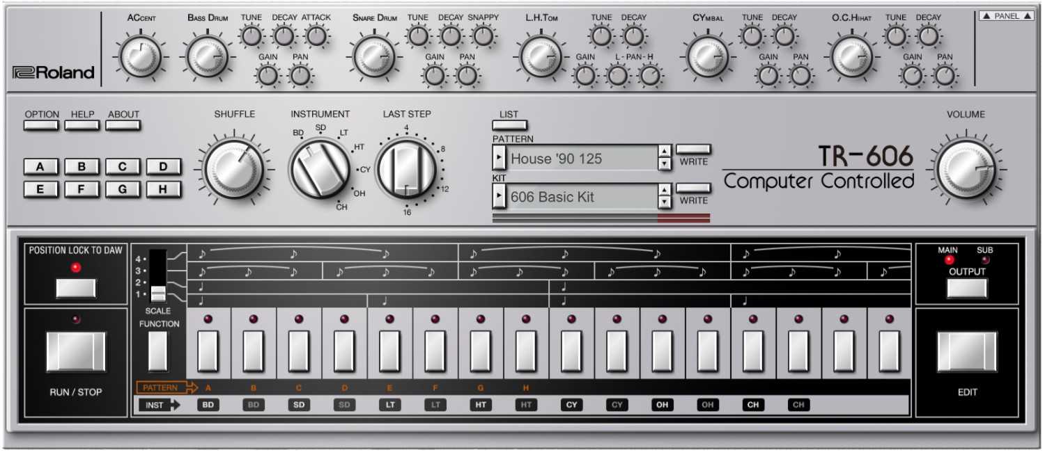 Roland TR-606 plugin interface on sale at Plugin Boutique, 67% off until Jun 14