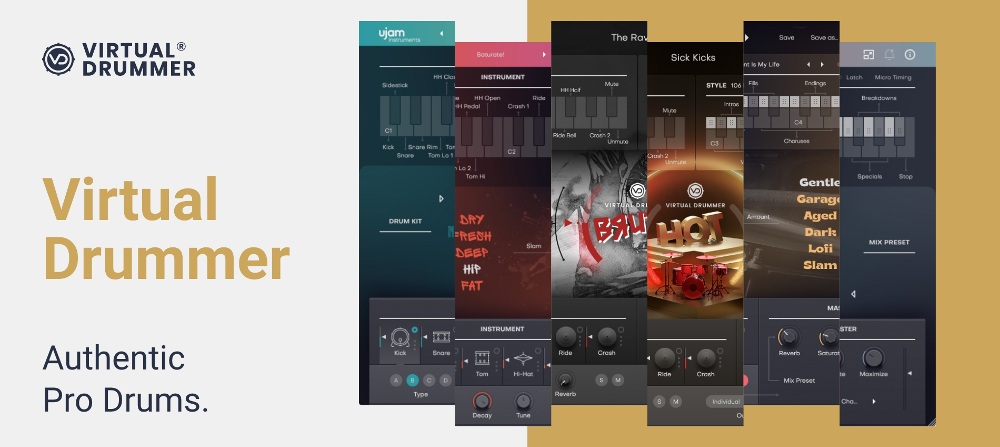 Collection of sampled drummers, kits and MIDI phrases for quickly building polished drum tracks in many styles.