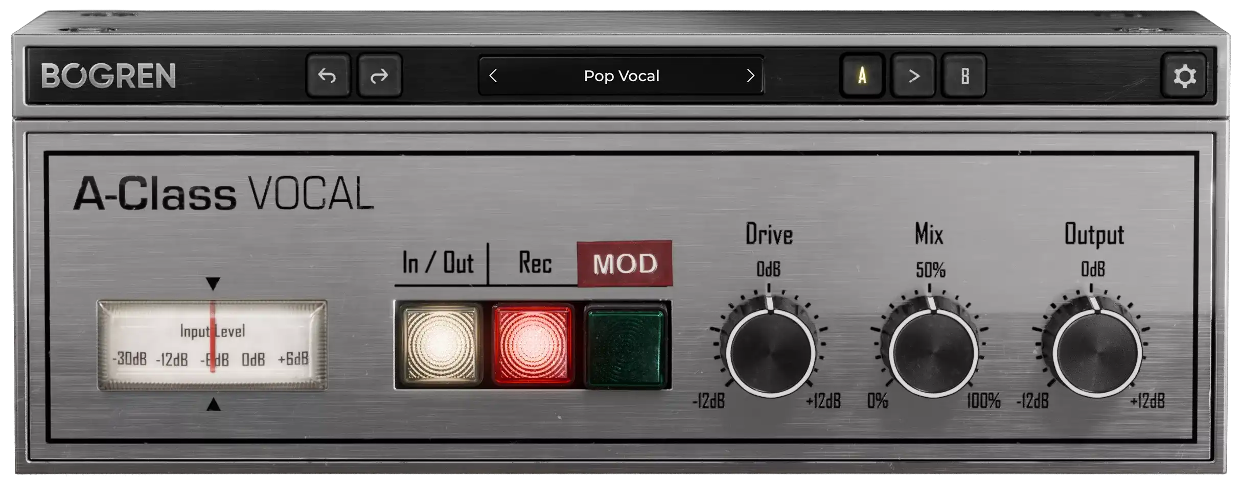 Adds airy top-end and harmonic sheen modeled from a modified Dolby‑A processor.