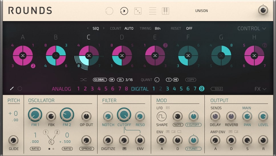 Hybrid analog/digital synth with a 32-slot sequencer and real-time re-sequencing performance controls.