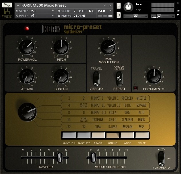 Faithful late‑70s micro preset synth sampled with vintage transformers and valves, plus tape‑style effects.