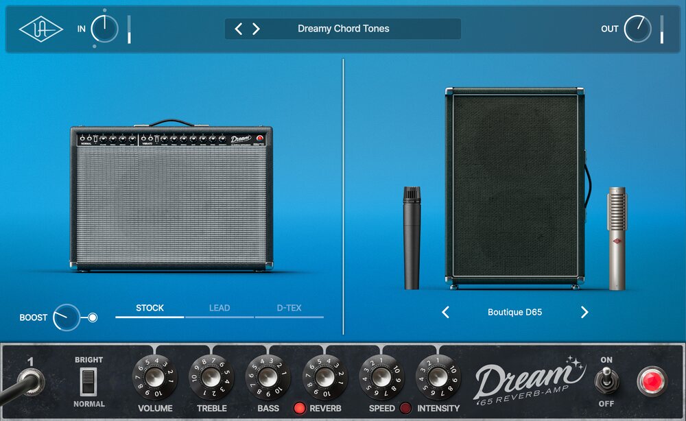 Accurate 1965 reverb‑amp tones with spring reverb, vibrato, mods, and mic’d cabinet options for DAW use.