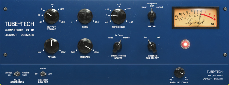 Official Tube‑Tech CL 1B emulation with both Mk I and Mk II modes and a Generation Switch.