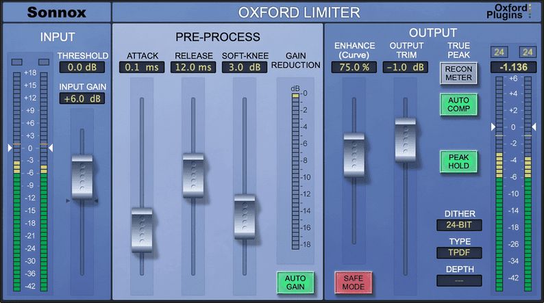 HDX limiter for Avid systems that increases perceived loudness while keeping punch and true-peak compliance.