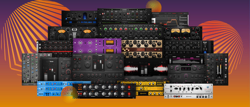 Twenty Brainworx plugins covering console channels, mastering EQs, compressors, saturators and vocal tuning.