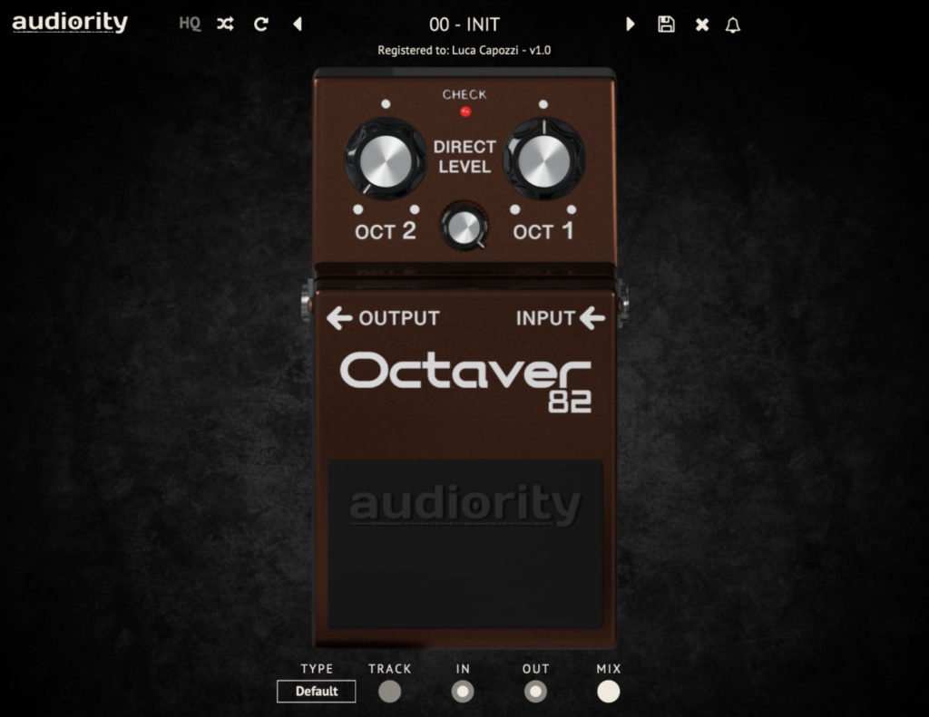 Audiority Octaver 82 plugin interface on sale at Plugin Boutique, 25% off until Sep 02