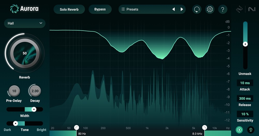 Adaptive reverb that reduces masking while adding controlled, three-dimensional space with easy-to-use controls and presets.