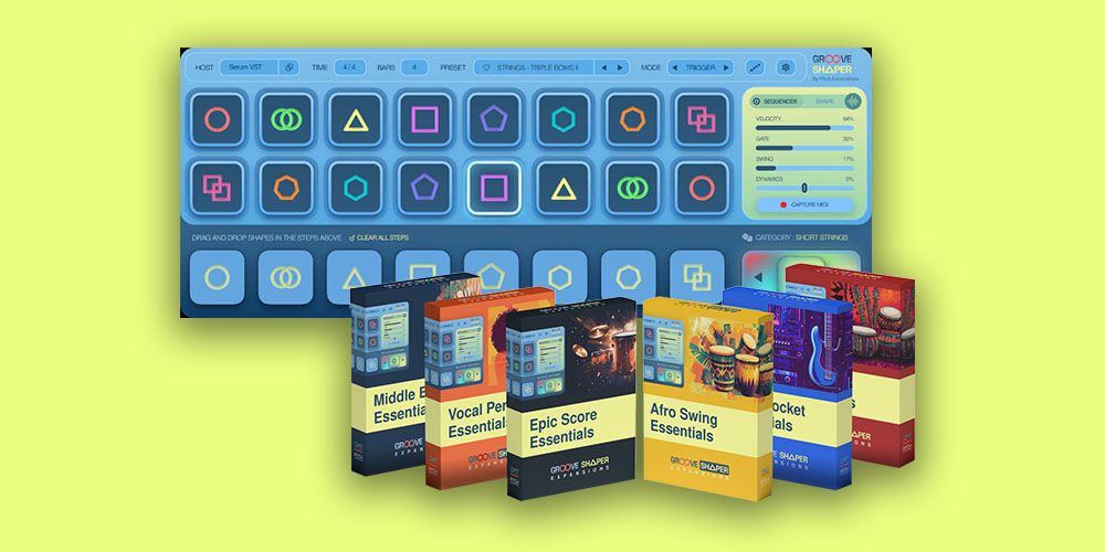 Shape-based sequencer and sampler with six expansion packs for rhythm, bass and world percussion styles.
