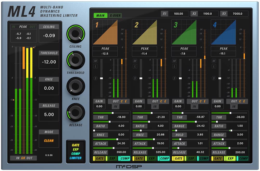 McDSP ML4000 Mastering Limiter Native v7 plugin interface on sale at Plugin Boutique, 46% off until Nov 23