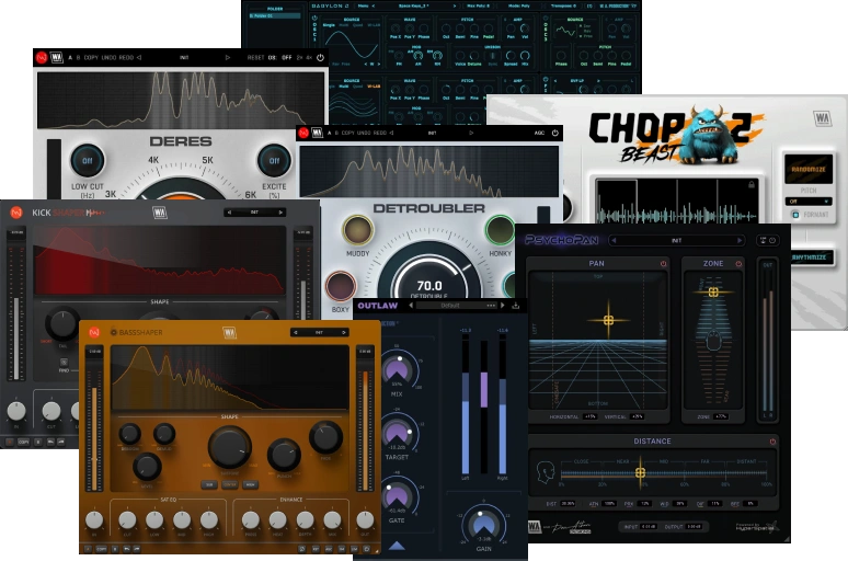 A toolkit of synth, slicing and mixing utilities for crafting sounds, fixing resonances, and shaping low end.
