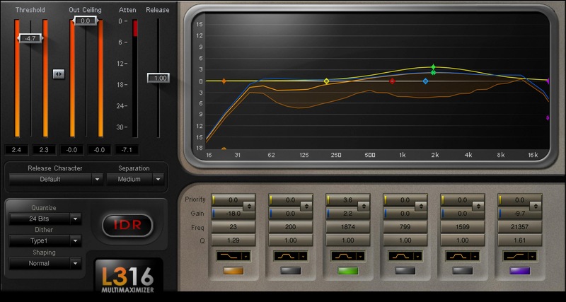 Waves L3-16 Multimaximizer plugin interface on sale at Plugin Boutique, 73% off until Jun 02