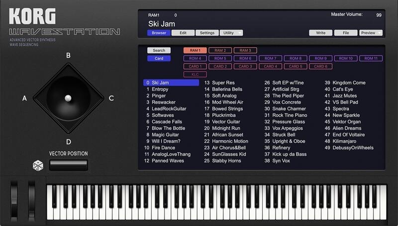 Software recreation of Korg's Wave Sequence vector synth with 1,500 presets and a high-resolution interface.