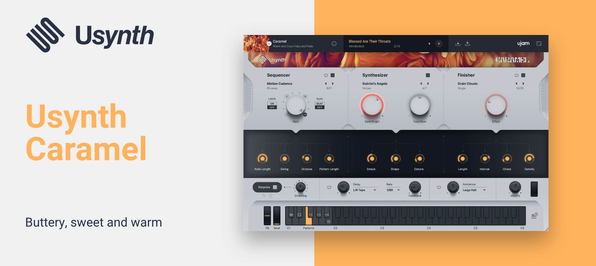 Lush, easy-to-use synth focused on warm pad sounds and ready-made presets for ambient and cinematic production.