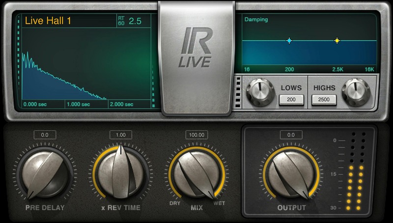 Waves IR-Live Convolution Reverb plugin interface on sale at Plugin Boutique, 72% off until Jul 20